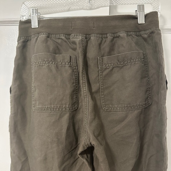 TNA Army Green Cargo Jogger Pants Size Small Women’s Linen Blend - Picture 9 of 11